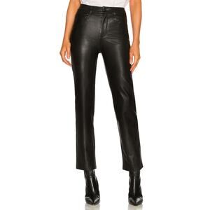 Paige 'Stella' Black Straight Faux Leather Pant Size 23